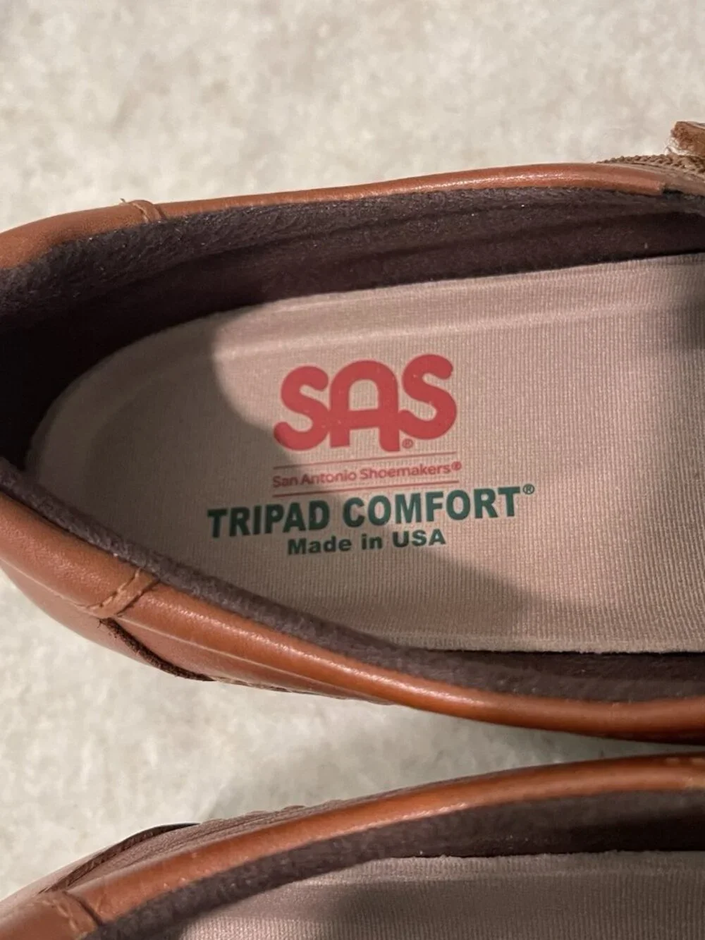 SAS  Shoes Womens 9.5 Brown Leather Roamer Chestnut Tripad Comfort Made in USA